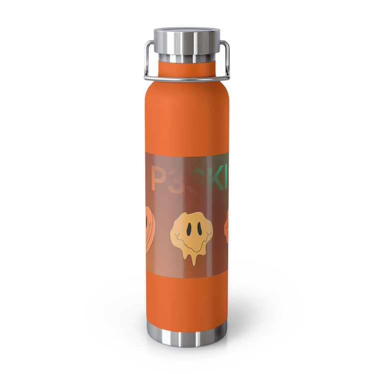 Orange and brown Vacuum sealed copper bottle